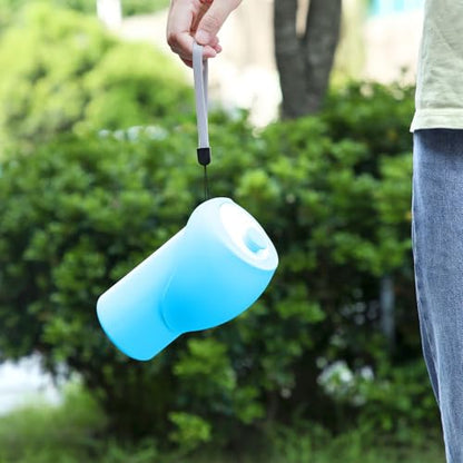 Portable Collapsible Dog Water Bottle - 550ml, Large Wide-Mouth Drinking Bowl, Ideal for Small and Large Dogs on Walks and Outdoor Activities (Blue) - color: Blue