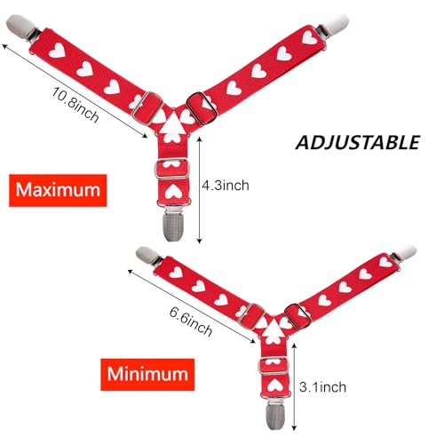 2Pcs Adjustable Dog Suspenders(Large) | Adjustable Dog Suspenders Diaper Keeper for Female Dog Skirts Dresses Pants Clothes - size: Small
