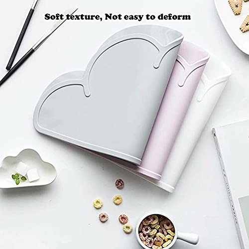Love Dream Silicone Pet Feeding Food Mat with Raised Edge, Anti-Slip Waterproof Pet Bowl Mat Placemat for Dog and Cat (Purple) - color: Purple