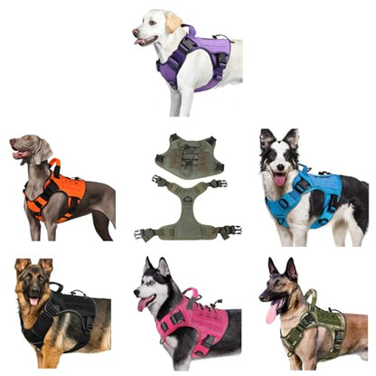 Escape Proof Pet Harness with Reinforced Buckles Comfortable Padding Chest Strap for Small to Large Dog Daily Training Adjusting Harness for Large