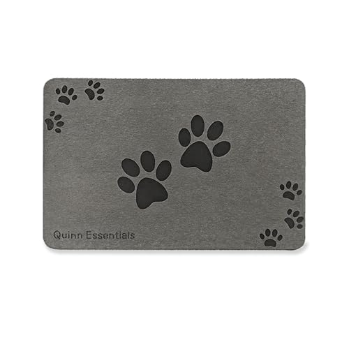 Quinn Essentials Dog Water & Feeding Mat Fast-Dry Diatomaceous Stone Tray for Bowls, Anti-Slip, Spill Control, Cleaner Area, Cat Feeding Tray, Travel Pet Mat