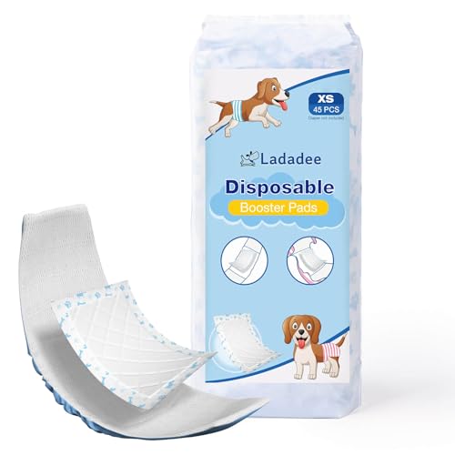 Disposable Dog Diaper Liners Booster Pads for Male and Female Dogs, Doggie Diaper Inserts Fit Most Types of Dog Diapers - Pet Belly Bands and Male Wraps - size: XS-45Count