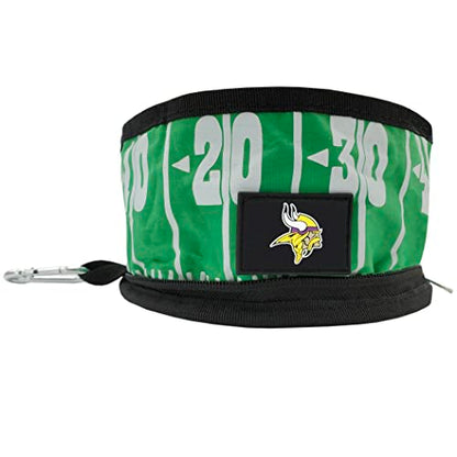 Pets First NFL Collapsible Pet Bowl - color: Minnesota Vikings, style: 1 Pack