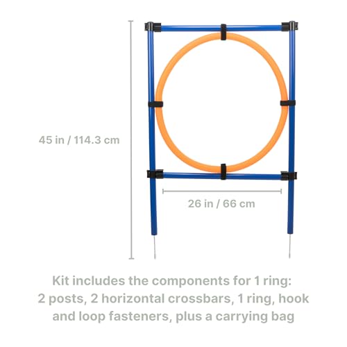 TRIXIE Dog Agility Ring Jump | Portable Dog Hoop - Agility at Home, Dog Obstacle Training Equipment