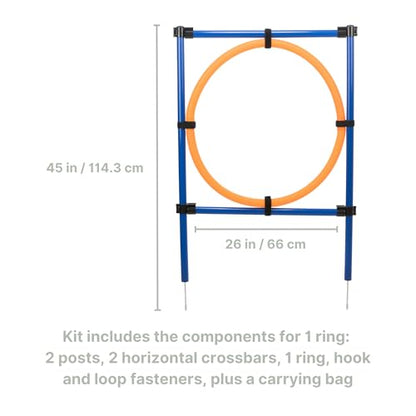 TRIXIE Dog Agility Ring Jump | Portable Dog Hoop - Agility at Home, Dog Obstacle Training Equipment