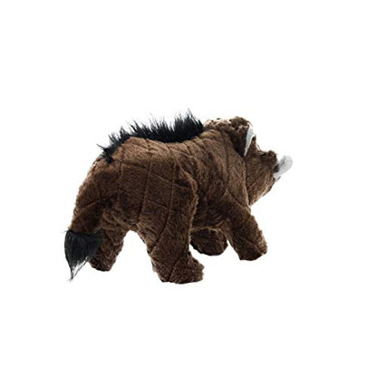 MIGHTY Tuffy 2 Pack Warthog Dog Toys | Ultra Durable Plush Toy with Multiple Layers & Reinforced Seams , Washable and Floats , Mighty® Construction - color: 2PK Brown Warthog
