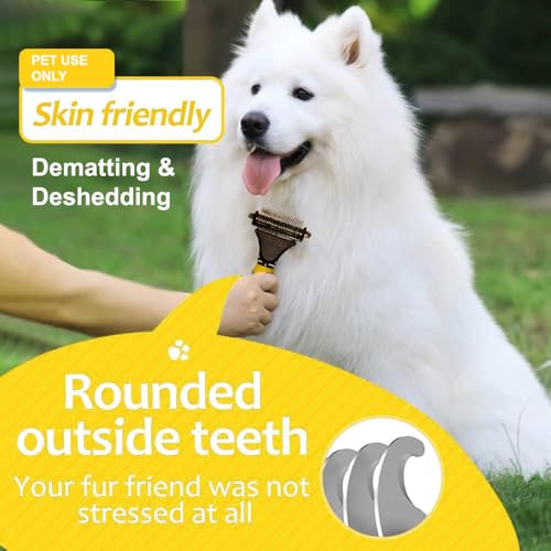 Pet Republique Matt Splitters Tool – Effective Mat Remover and De-matting Comb for Long-Haired Dogs, Cats, Rabbits – Regular 12+23 Teeth Design - size: 12+23 Teeth