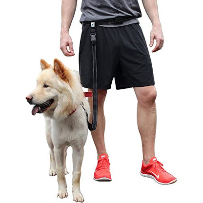 Caldwell's Pet Supply Co. Hands-Free Dog Leash, Adjustable Waist Leash for Dog Walking, Non-Bungee, Hands Free Harness, Durable and Versatile Waist Belt Leashes, Cross Body for Dogs (26" - 47")