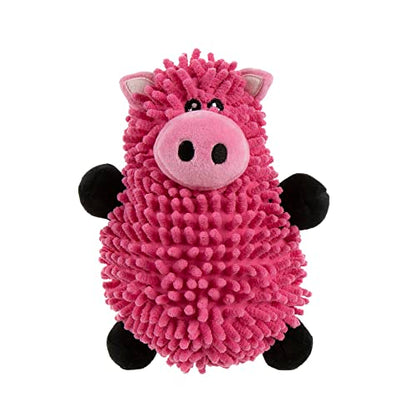 goDog Mopz Pig Squeaky Plush Dog Toy, Chew Guard Technology - Pink, Large - color: Pig Pink, size: Large