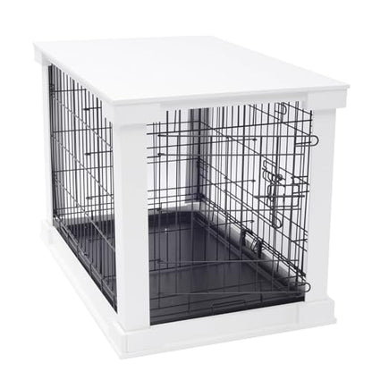 zoovilla White Dog Cage with Crate Cover, Dog Kennel Small - size: 27.2"L x 20.7"W x 22.0"H