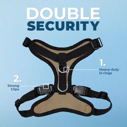 Best Pet Supplies Voyager Step-in Lock Pet Harness w Reflective Pet Leash Combo Set with Neoprene Handle 5ft - Supports Small, Medium and Large Breed Puppies/Cats - Army/Black Trim Set, M - color: Harness Leash Set (Army/Black Trim), size: M (Chest: 17 -