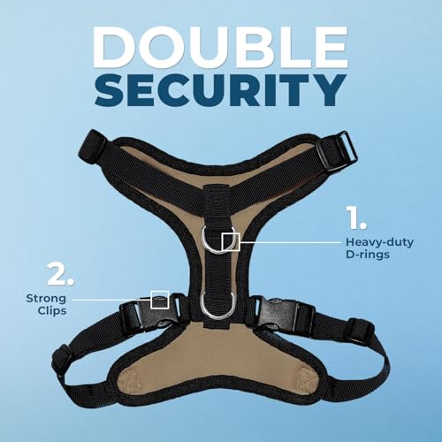 Best Pet Supplies Voyager Step-in Lock Pet Harness w Reflective Pet Leash Combo Set with Neoprene Handle 5ft - Supports Small, Medium and Large Breed Puppies/Cats - Army/Black Trim, S - color: Harness Leash Set (Army/Black Trim), size: S (Chest: 15 - 18")
