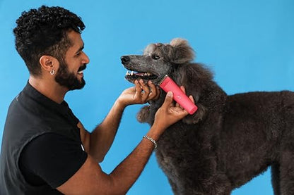 Andis 79125 Vida 5-in-1 Cordless Adjustable Blade Pet Hair Clipper, 11-Piece Kit, Non-Slip Design, Slim Profile, Versitile Fit, Grooming, Raspberry - color: Raspberry