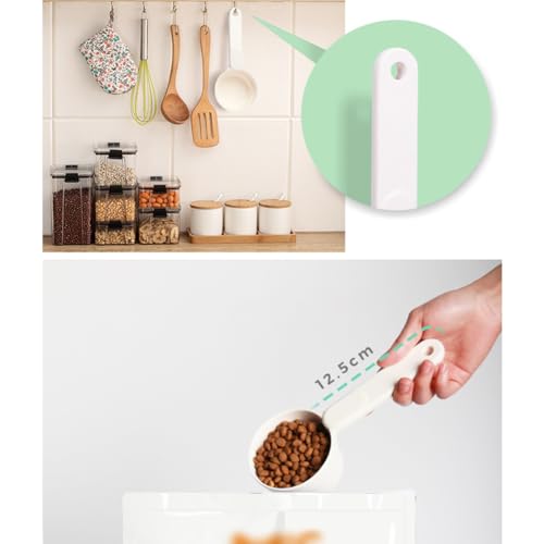 Melamine Dog Food Scoop Cats Food Measuring Cups Pet Food Feeding Scoop Comfortable Long Handle Scoop Large Animal Food Scoop for Birds Rabbits