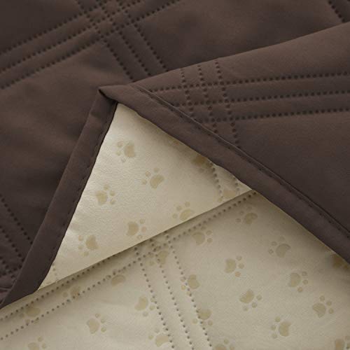 Ameritex Waterproof Dog Bed Cover Pet Blanket with Anti-Slip Back for Furniture Bed Couch Sofa - color: Chocolate, size: 30x53 Inch (Pack of 1)