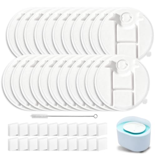 22+22 Pack Dog Water Fountain Replacement Filters Compatible with Petlibro Capsule Dog Fountain PLWF008, 12 Months Supply of Dog Water Dispenser Filter Accessories with 1 Cleaning Brush - size: 22 Count
