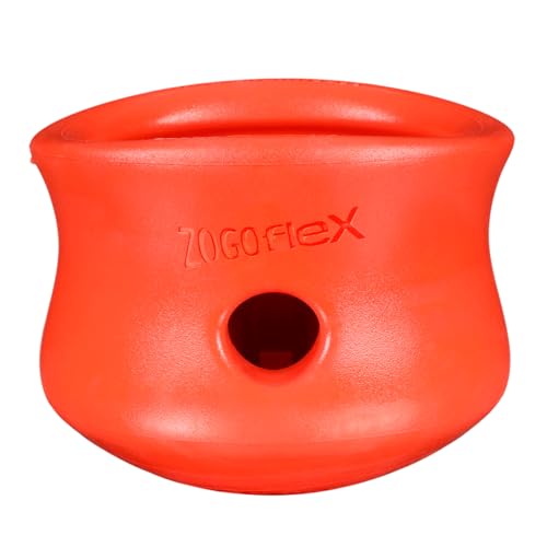 WEST PAW Zogoflex Toppl Interactive Treat Dispensing Puzzle Dog Toy for Mental Stimulation & Enrichment-Holds Kibble & Treats-Lickable, Freezable & Dishwasher Safe-Made in USA-XL-Cardinal Red - color: Cardinal, size: X-Large