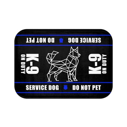 K-9 Service Dog Travel Mat - K-9 On Duty Portable Comfort Pet Bed Mat - Awareness & Safety Warning - size: 24"×17"