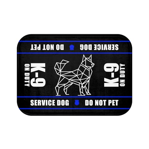 K-9 Service Dog Travel Mat - K-9 On Duty Portable Comfort Pet Bed Mat - Awareness & Safety Warning - size: 24"×17"