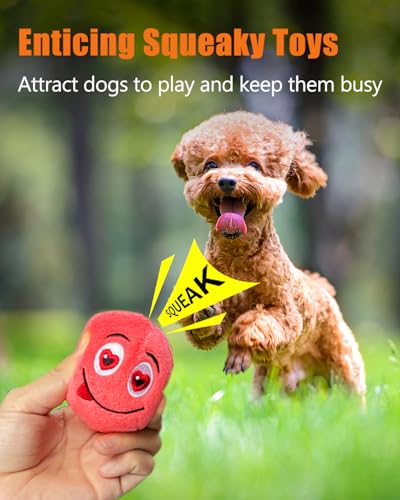 Squeaky Dog Toys, Stuffed Plush Puppy Toy Balls to Keep Them Busy, (12 Pack) Interactive Funny Pet Ball with Squeaker for Puppies Small Breed Dogs - style: Small 2.6" (12 Pack)