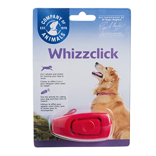 Company of Animals Whizzclick, Clicker and Whistle Combined, Recall and Reward Training, Wrist Strap, For all Dogs Including Sensitive Dogs and Puppies