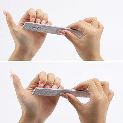 BTYMS 80/80 Grit Nail File - Professional Double-Sided Coarse Emery Boards for Shaping Acrylic & Gel Nails - size: 80/80 Grit(25 Count)