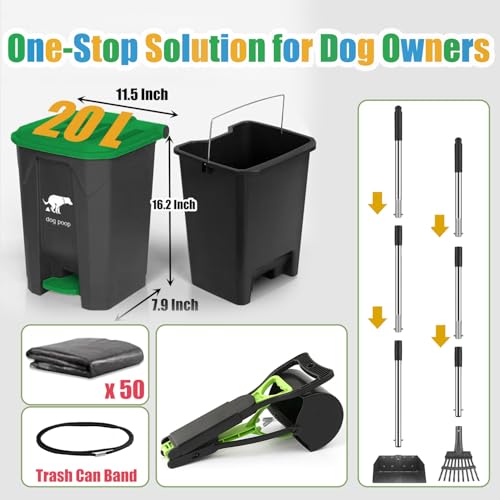Yatmung 2 Pack - Dog Poop Trash Can Outside