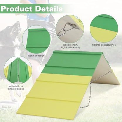 Dogs Agility A-Frame 74.8 x 18.9 Inch Dog Agility Equipment A-Frame Agility Training Equipment Dog Non-Slip Agility Course Equipment for Dogs Jumping Outdoor Dog Pet Ramp Climbing Playground - style: A-Frame