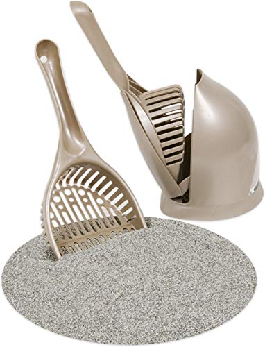 Petmate Scoop N' Hide Cat Litter Scoop with Discreet Holder; Titanium - color: Titanium