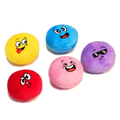 Squeaky Dog Toys, Interactive Soft Plush Puppy Toy Balls for Small Medium Breed, Cute Stuffed Pet Teething Ball Pack to Keep Dogs Busy - size: Medium