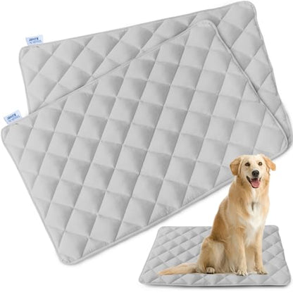 Magik & Kover Dog Crate Pad 2 Pack (30" x 19"), Soft Dog Crate Mat with Anti-Slip Bottom, Machine Washable Kennel Pad, Fits 30 Inch, Grey - size: 30 x 19 Inch
