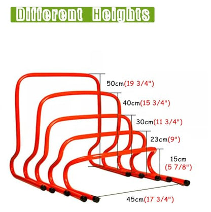 5 Pack Dog Training Hurdles, 6in/ 9in/ 12in/ 20in Different Height Sports Hurdle for Track & Field, Football, Mini Agility Athletic Trainer Set(30cm(12")) - size: 30cm(12")