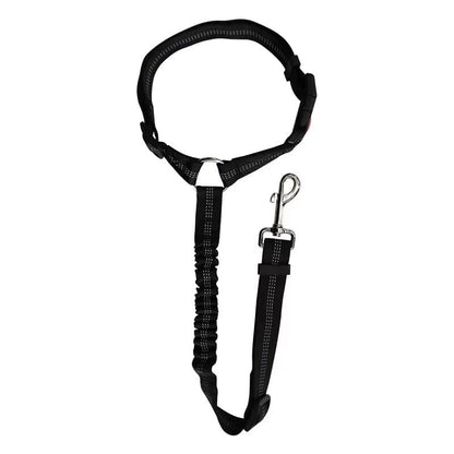 Elastic Retractable Dog Leash for Car Belts 1 Pack - Adjustable Pet Safety Tether for Vehicle Travel, Hands-Free Dog Restraint for Backseat，Black - color: black