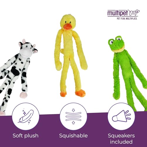 Multipet's Swingin Slevin XXL Oversized 30-Inch Yellow Duck Plush Dog Toy - size: 27", style: Duck