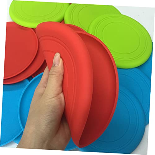 5pcs Flying Disc Dog Toy Interactive Outdoor Chew Toys for Puppies Pet Discs for Fun Training Durable Soft Material for Chewing Fetching