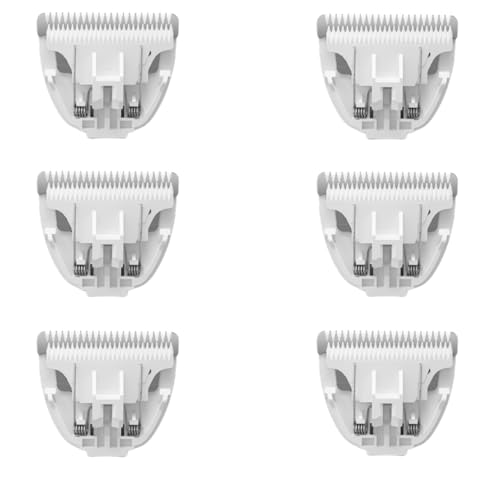 6 Pack Ceramic Blades Replacement for Dog Grooming Clippers, Detachable Pet Clipper Blades for Dogs,Cats Hair Trimming - color: 6pcs Blades