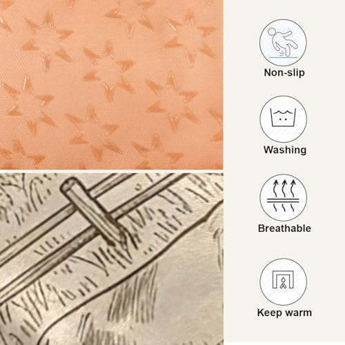 Farm Scene Pattern Pet Bed Mat for Dogs and Cats, Soft Washable Crate Pad with Non-Slip Bottom, Cozy Bed Cushion for Small Medium Large Pets, 18x24 Inch - size: Small
