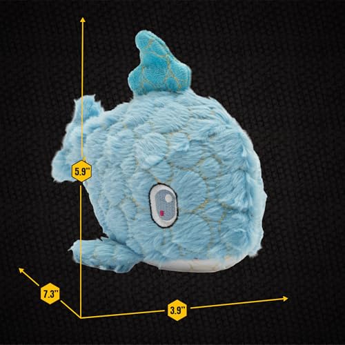 Bite Force - Durable & Strong Dog Toy Blue Whale with Squeaker, Kevlar-Reinforced Seams for Aggressive chewers- Blue. - color: Regular - Blue Whale
