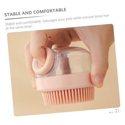 balacoo Pet Bath Brush Shampoo Dispenser Multi-functional Massage Tool for Dogs and Cats Ergonomic Silicone Scrubber for Easy Bathing and Grooming for Puppy and Kitten Care