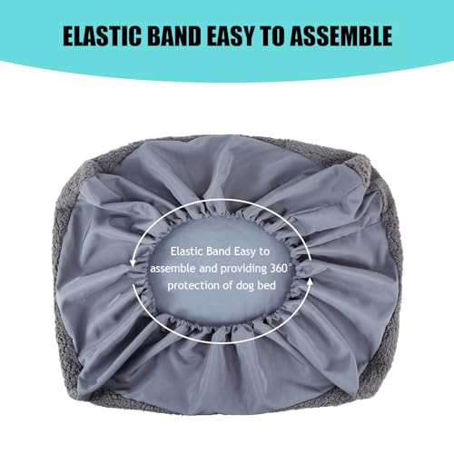 Dog Bed Cover Replacement Washable,Crate Pad Cover with Zipper,Oxford Dog Bed Sheets,Pet Bed Cover Hair Easy to Remove (Gray #2, 32 * 44 * 6inch) - color: Gray #2, size: 32*44*6inch
