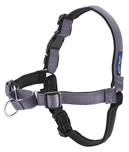 PetSafe Easy Walk Deluxe Dog Harness, No Pull Dog Harness – Perfect for Leash & Harness Training – Stops Pets from Pulling and Choking on Walks – Large, Steel - color: Steel, size: Large (Pack of 1)