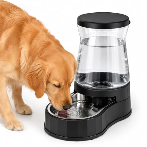Automatic Dog Water Dispenser 3 Gallon/11L Gravity Stainless Steel Water Waterer Feeder, BPA-Free Large Capacity Water Feeding Bowls for Medium & Large-Sized Dogs,Cats - size: 3 Gallon Water