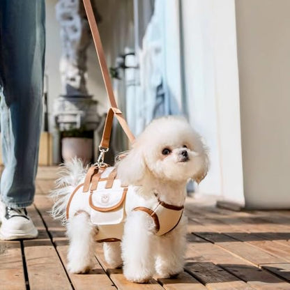 Snuggle Sling Dog Carrier, Adjustable Full Body Lift Harness for Small Dogs and Cats, Portable Breathable Pet Carrier Backpack with Hands-Free Shoulder and Treat Bag(Large) - size: 15.0"L x 12.6"W x 3.9"H