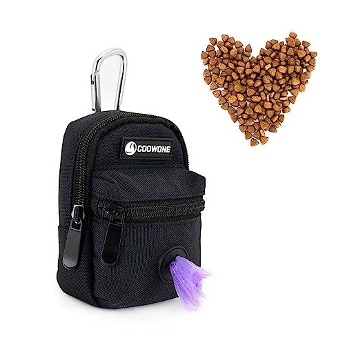 Dog Treat Pouch Dog Poop Bag Holder for Leashes, Pets Snack Container With Inner Small Bag, Puppy Supplies Perfect for Training and Walking - Hands Free Dog Waste Bag Dispenser -Dog Travel Accessories - color: Black 2