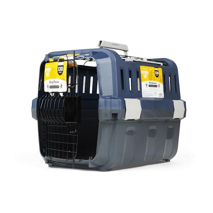 EveryYay by Petco 2-Door Pet Kennel XX-Small 19.3" L X 12.6" W X 13.1" H Navy & Grey - size: 19.3"L x 12.6"W x 19.3"H