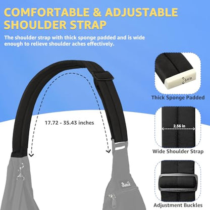 SlowTon Dog Carrier Sling - Thick Padded Shoulder Strap Adjustable Dog Carriers for Small Dogs, Puppy Carrier Purse for Pet Cat with Front Zipper Pocket Safety Belt Machine Washable (Black M) - color: C-Black Water-Resistant