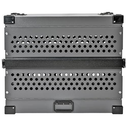 K9 Kennel Boss Aluminum Collapsible Dog Crate, Heavy Duty Folding Kennel - Small (Gray) - color: Gray, size: 30.6"L x 22.8"W x 25.7"H