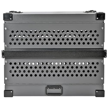 K9 Kennel Boss Aluminum Collapsible Dog Crate, Heavy Duty Folding Kennel - Small (Gray) - color: Gray, size: 30.6"L x 22.8"W x 25.7"H