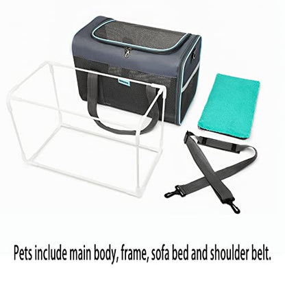 Frame Soft Surface pet Carrier, cat, Dog and Rabbit Transport Carrier, Airline-Approved pet Transport Carrier, Carrier Non-Collapse Deformation and Safety Special Zipper Hook Design.