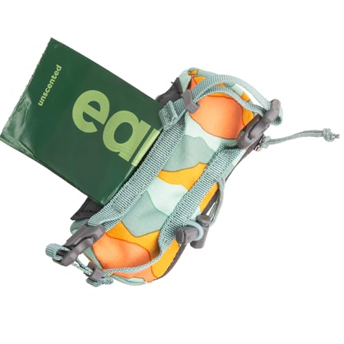 Ruffwear, Stash Bag Mini Dog Poop Bag Holder, Compact Leash Pouch with 2-Strap Attachment, Zip Pocket Fits Standard Roll, Side Slot, Grippy Starter Pad, Cinch Poop Loop, Mesh Pocket, Spring Mountains - color: Spring Mountains